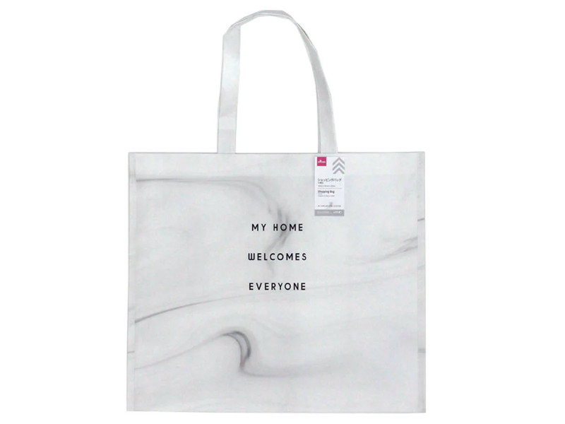 ショッピングバッグ（大理石柄、35cm×40cm×20cm）
