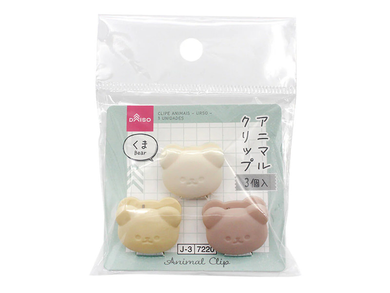 アニマルクリップ（くま、３個）