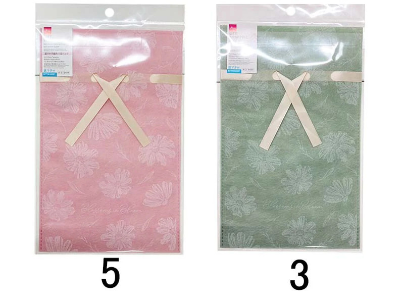 底マチ不織布巾着バッグ（フラワー）