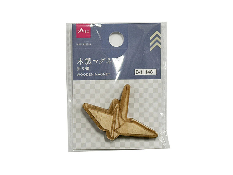 木製マグネット（折り鶴）