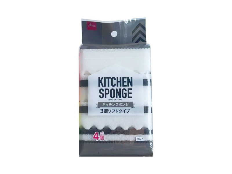 キッチンスポンジ（３層ソフトタイプ、４個）