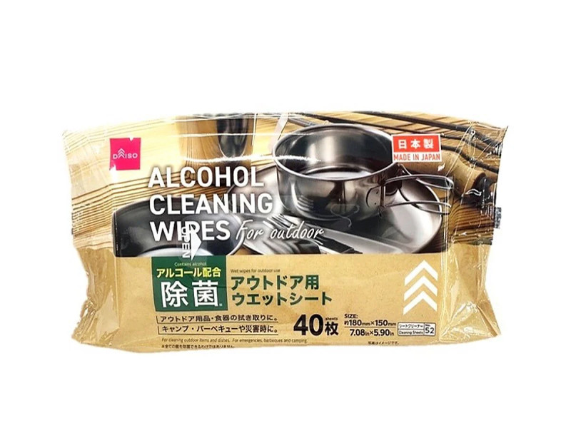 除菌ウエットシート（アウトドア用、４０枚）