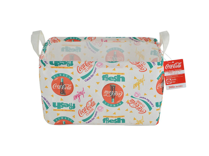 布製収納（コカ・コーラ、ＡＳＣＥ、コーティング加工、２８．５ｃｍ×２１ｃｍ×１６ｃｍ）
