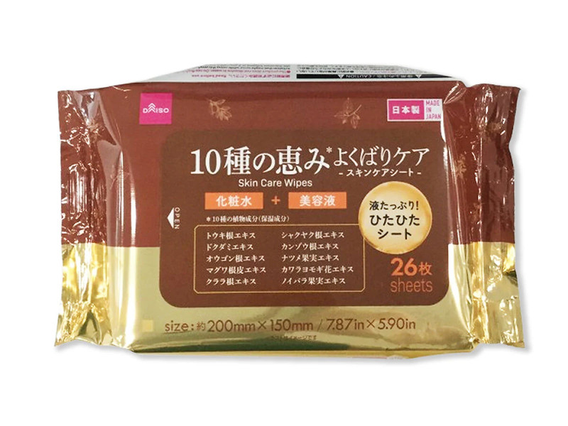 ＆．スキンケアシート（１０種の恵み、２６枚）