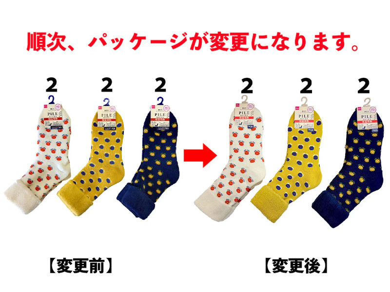 裏起毛パイルソックス（吸湿発熱、東欧レトロ、ドット花柄）