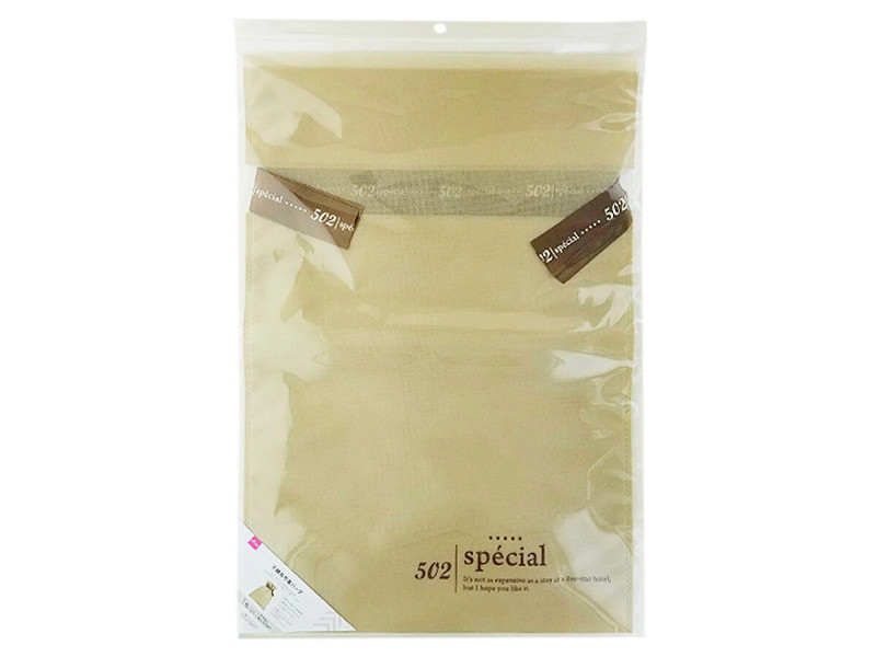 不織布巾着バッグ（ホテルライク、プリントリボン）