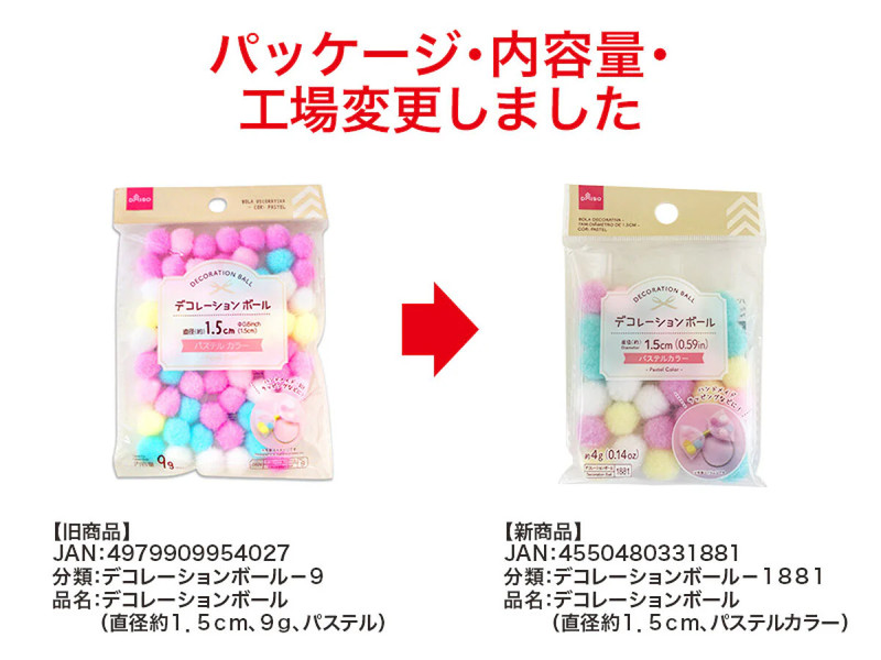 デコレーションボール（直径約１．５ｃｍ、パステルカラー）