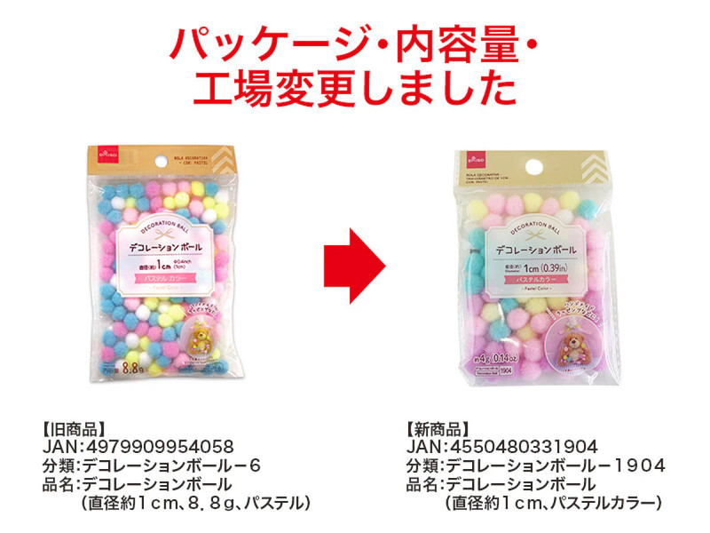 デコレーションボール（直径約１ｃｍ、パステルカラー）