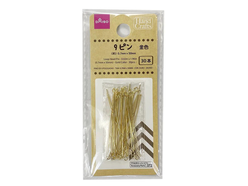 ９ピン（（約）０．７ｍｍ×５０ｍｍ、金色、３０本）