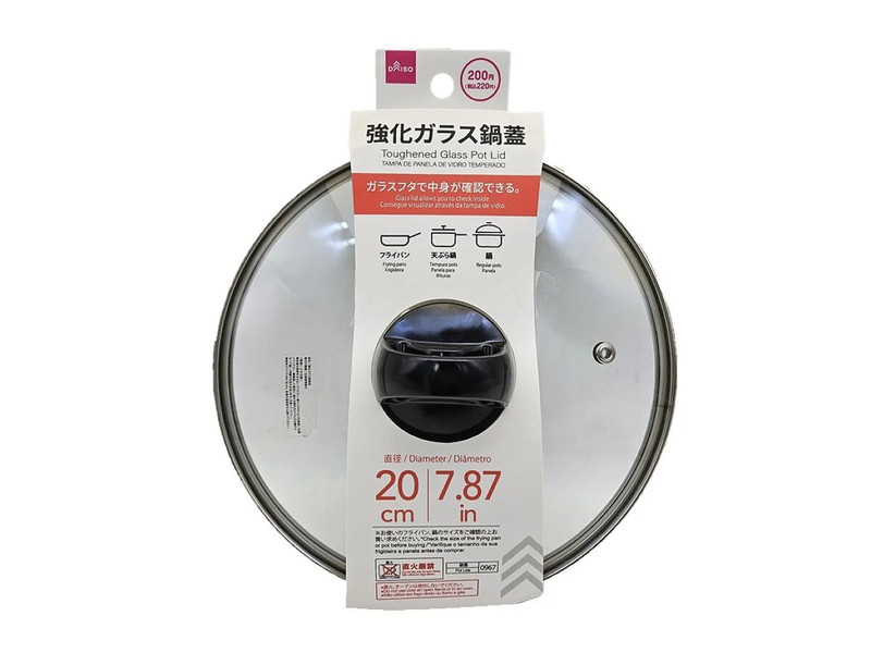 強化ガラス鍋蓋（２０ｃｍ）