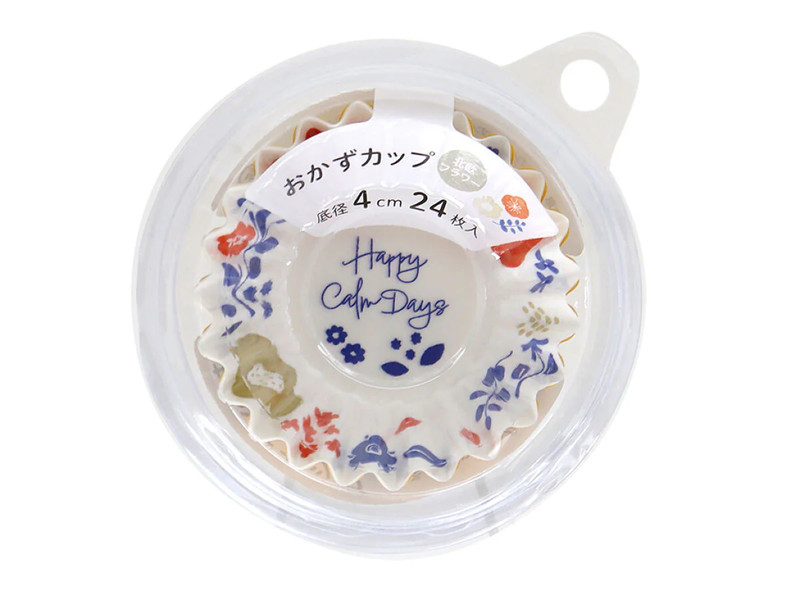 おかずカップ（北欧フラワー、底径４ｃｍ、２４枚）