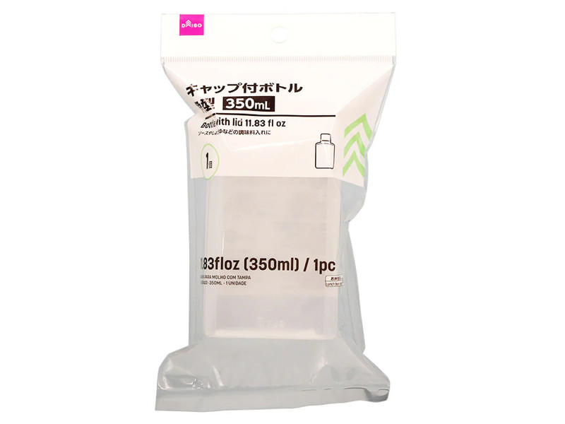 キャップ付ボトル（角型、１個）３５０ｍＬ