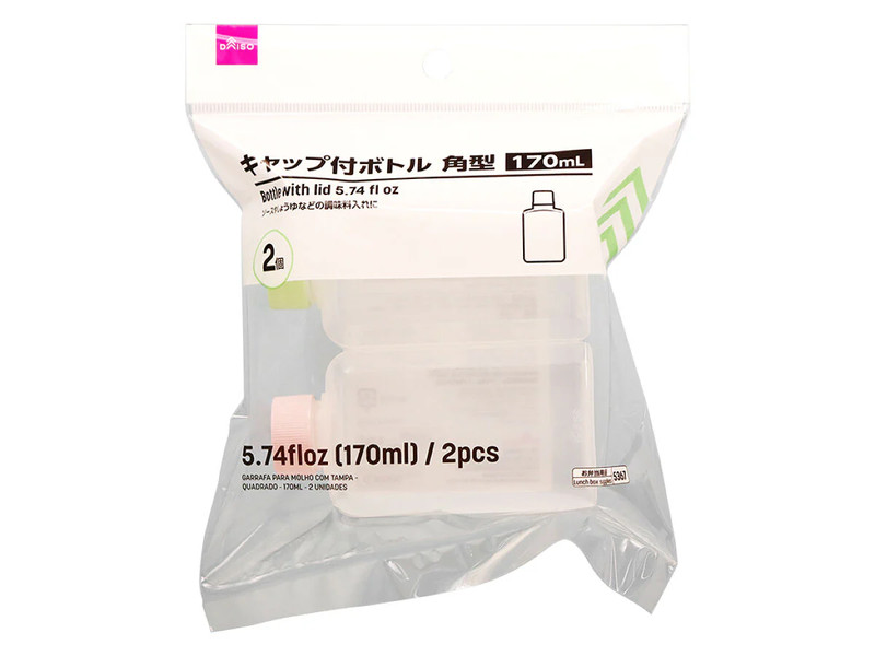 キャップ付ボトル（角型、２個）１７０ｍＬ