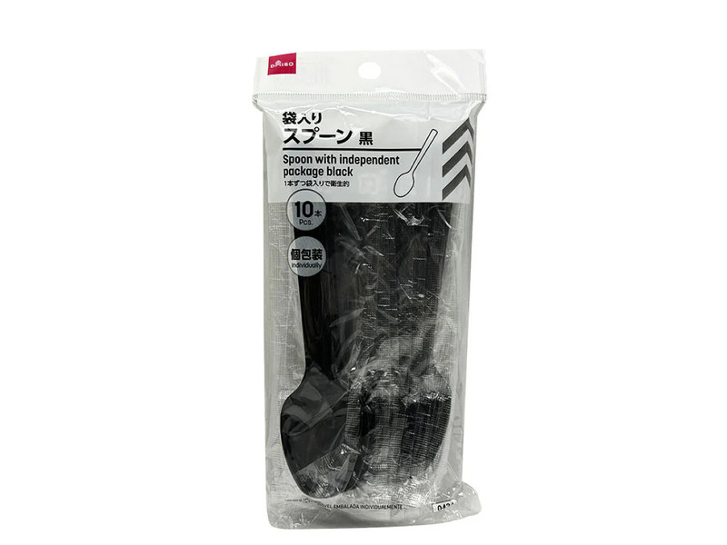 袋入りスプーン（黒、１０本）
