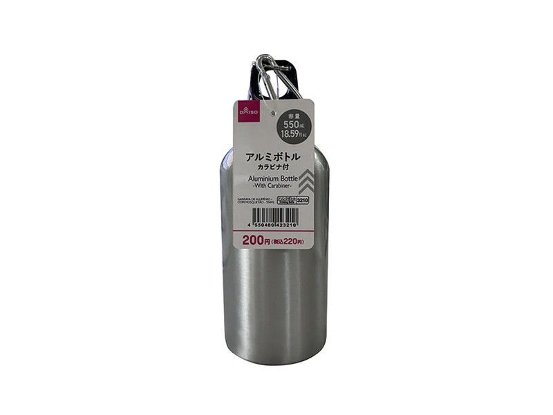 アルミボトル（カラビナ付、５５０ｍＬ）