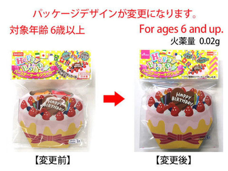 ２連発！バースデーケーキクラッカー