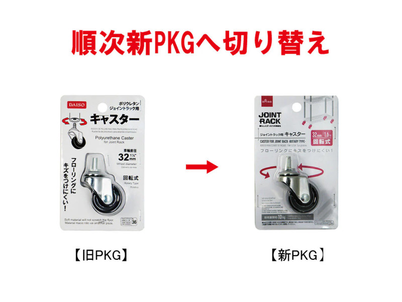 ジョイントラック用キャスター(32mm)