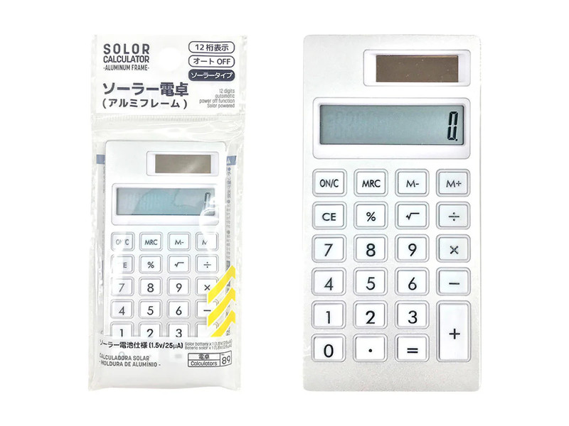 ソーラー電卓（アルミフレーム）