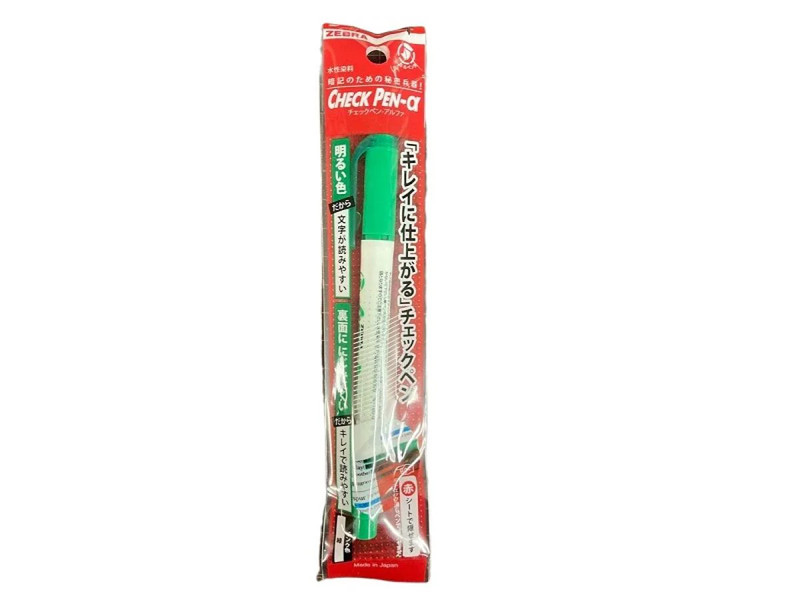 チェックペンα緑