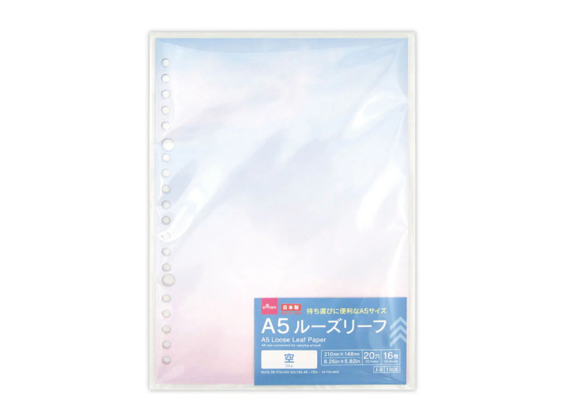 Ａ５ルーズリーフ（空、１６枚）