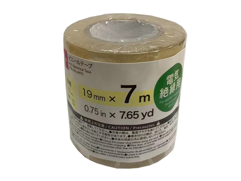 ビニールテープ（１９ｍｍ×７ｍ、透明、３巻）