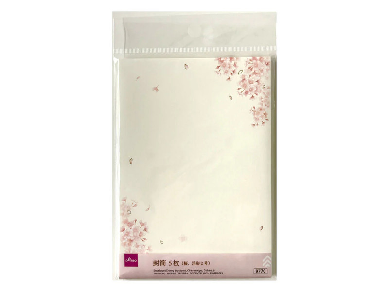 封筒（桜、洋形２号、５枚）