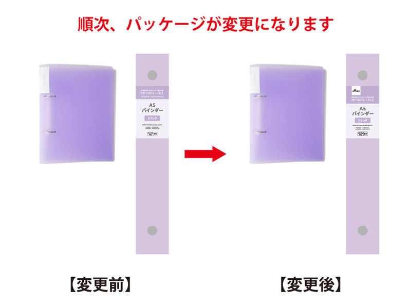 バインダー（ＣＩＳ、２リング、ラベンダーヘイズ、Ａ５）