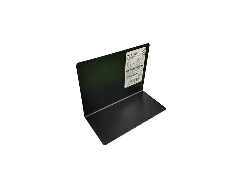 ブックエンド（ブラック、縦11cm×横14cm×奥行き7cm）