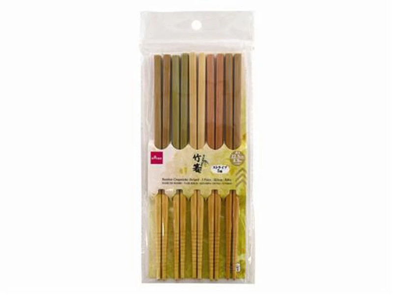 竹箸５膳ストライプ２２．５ｃｍ