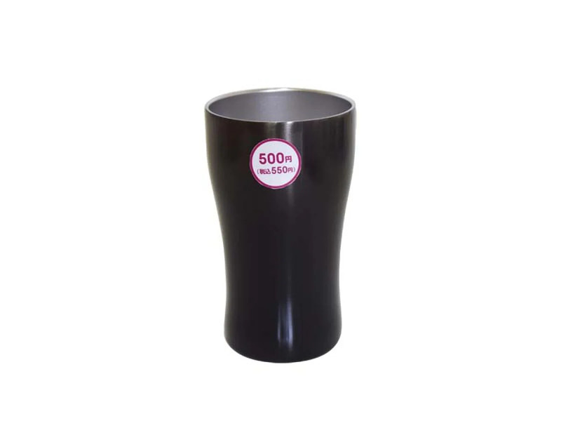 真空２重ステンレスタンブラー（グラデーション、ブラック、３６０ｍＬ）
